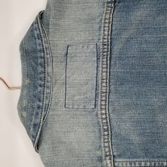 GAP 1969 Distressed Button Down Denim Jean Vest - Picture 11 of 15